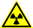 W05 опасно! радиоактивные вещества или ионизирующее излучение (пленка, сторона 200 мм)
